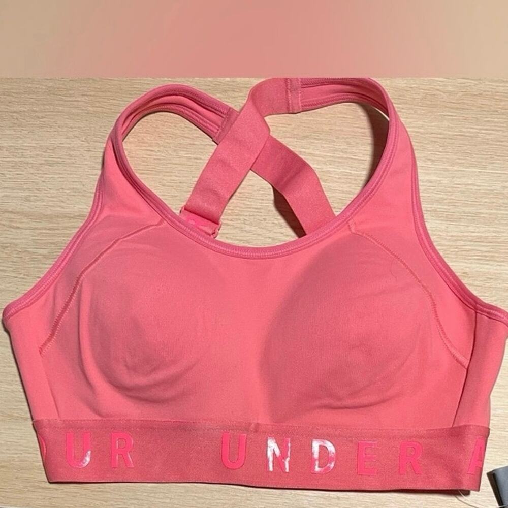 Under Armour Coral Pink Crossback Sports Bra